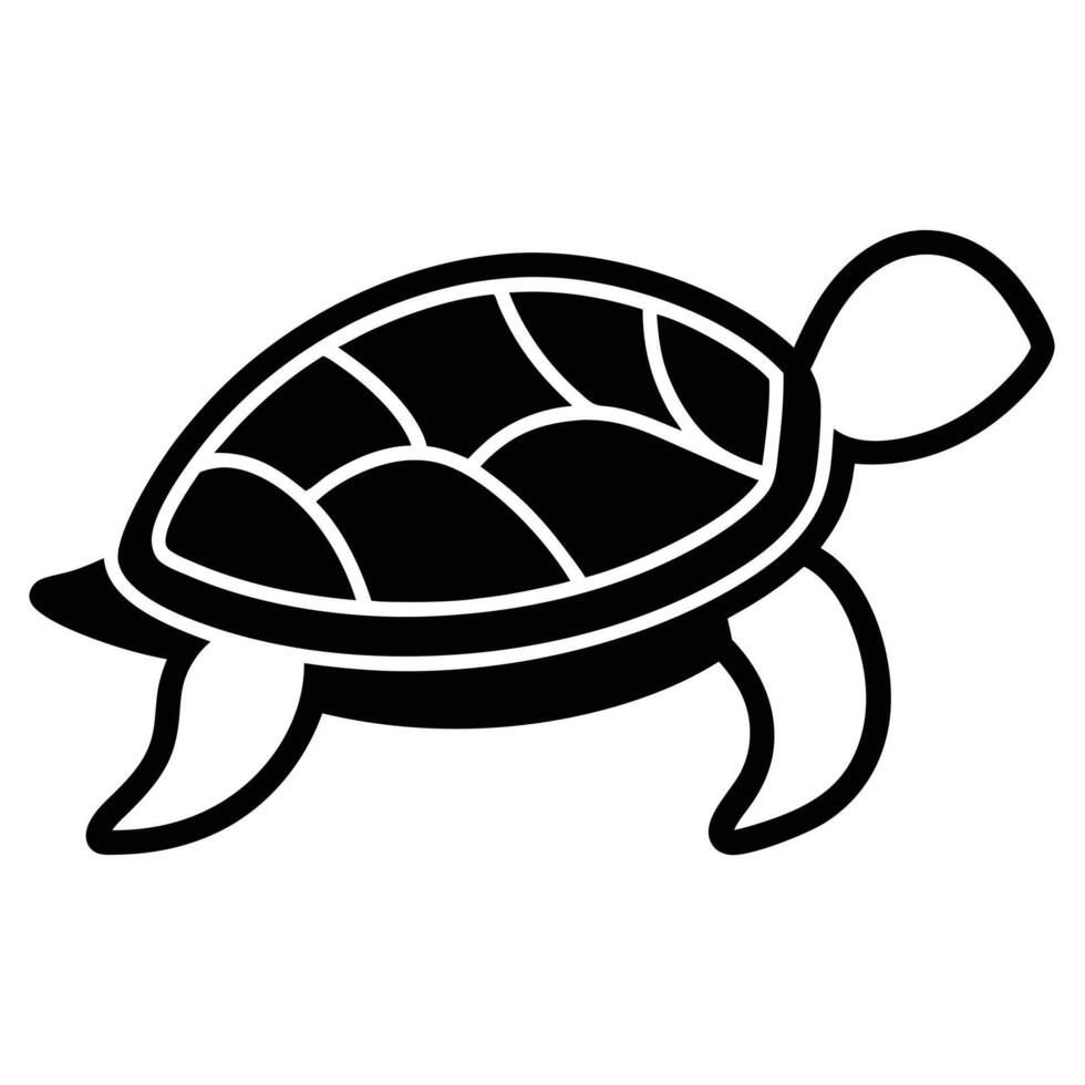 line art icon illustration of seaturtle vector