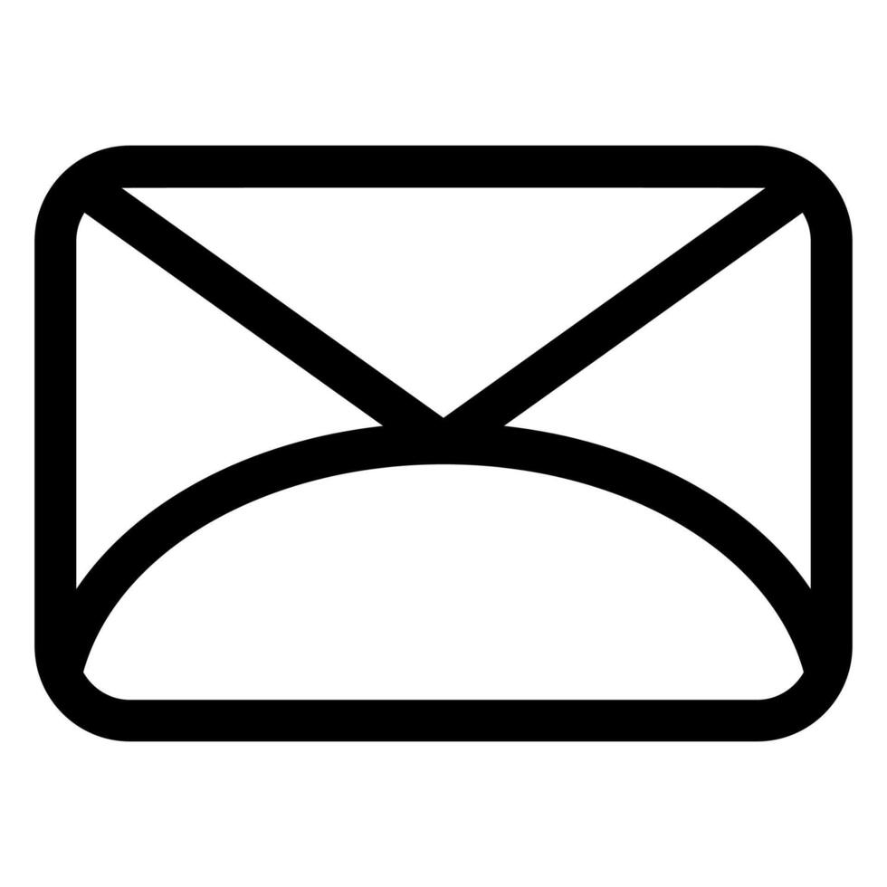mail line icon isolated on white background vector