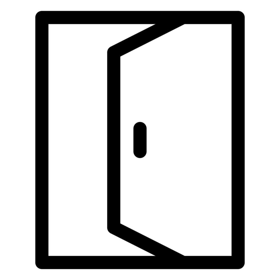 door line icon isolated on white background vector