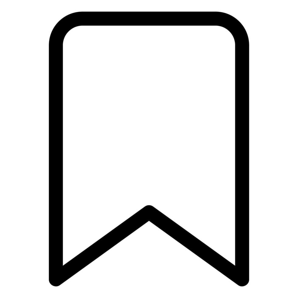 bookmark line icon isolated on white background vector