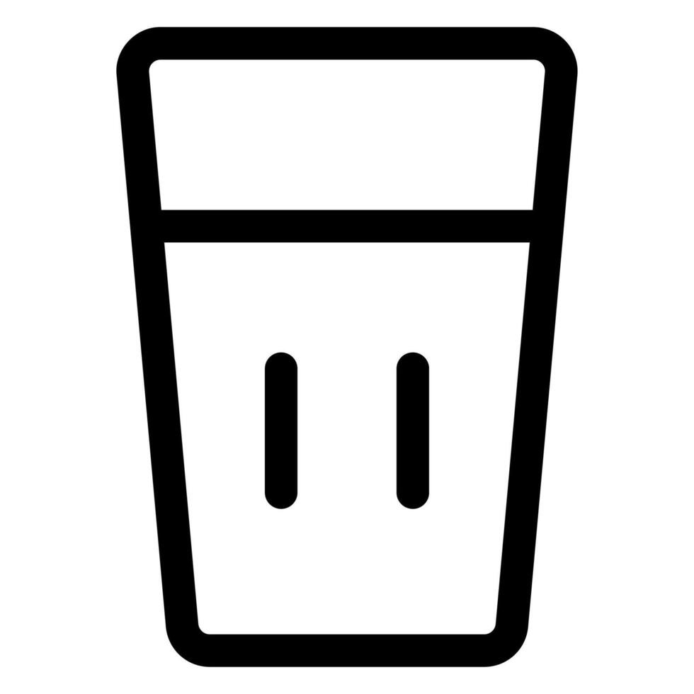 glass line icon isolated on white background vector