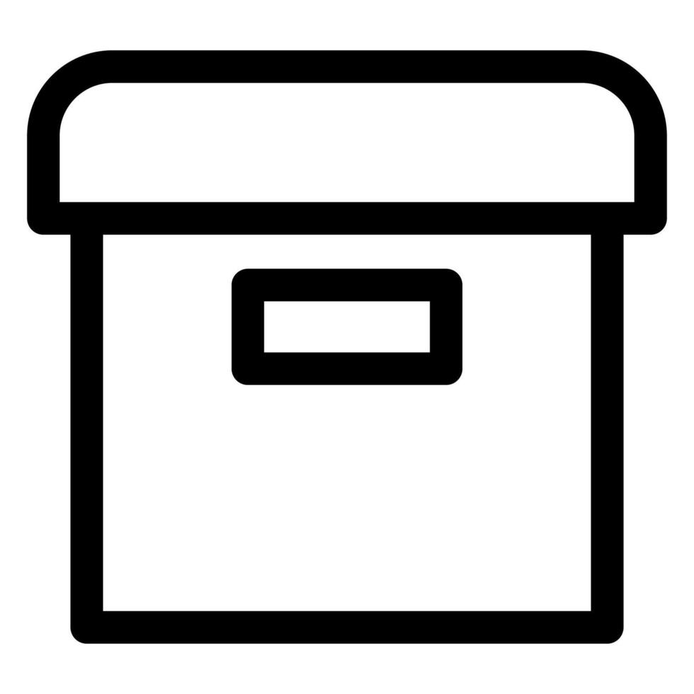 archive line icon isolated on white background vector