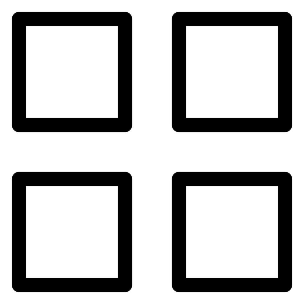 apps line icon isolated on white background vector