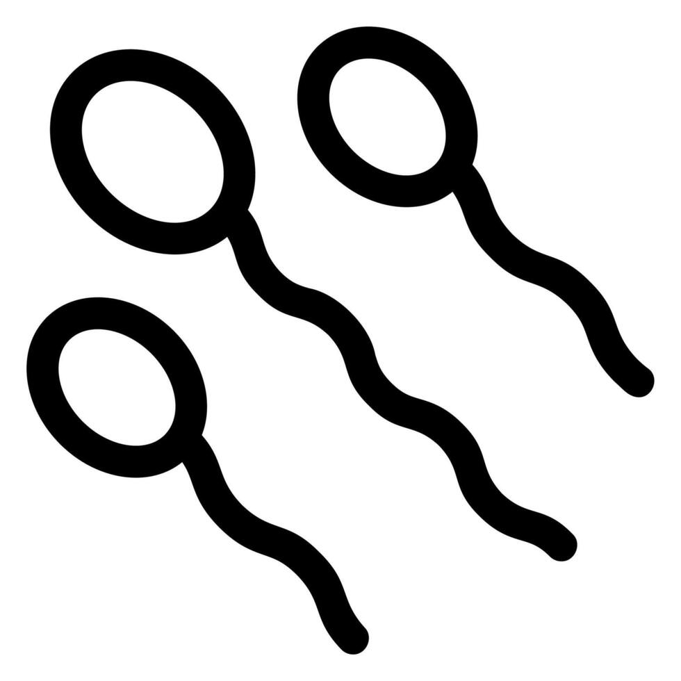 sperm line icon isolated on white background vector