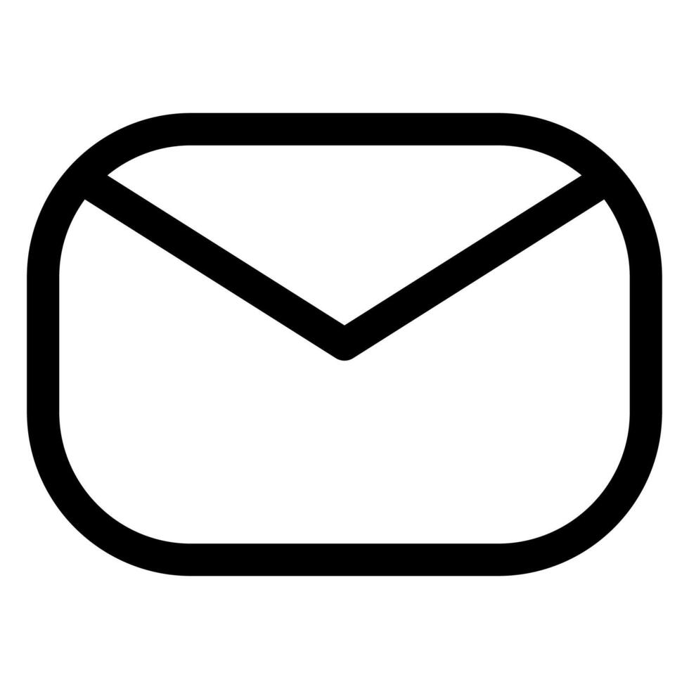 envelope line icon isolated on white background vector