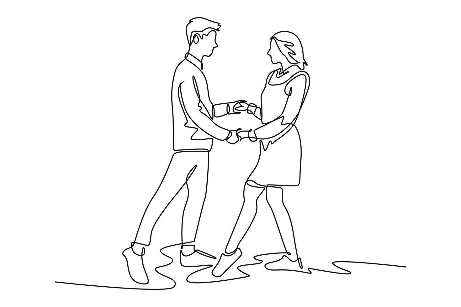 All about love concept. Single line draw design graphic illustration. vector