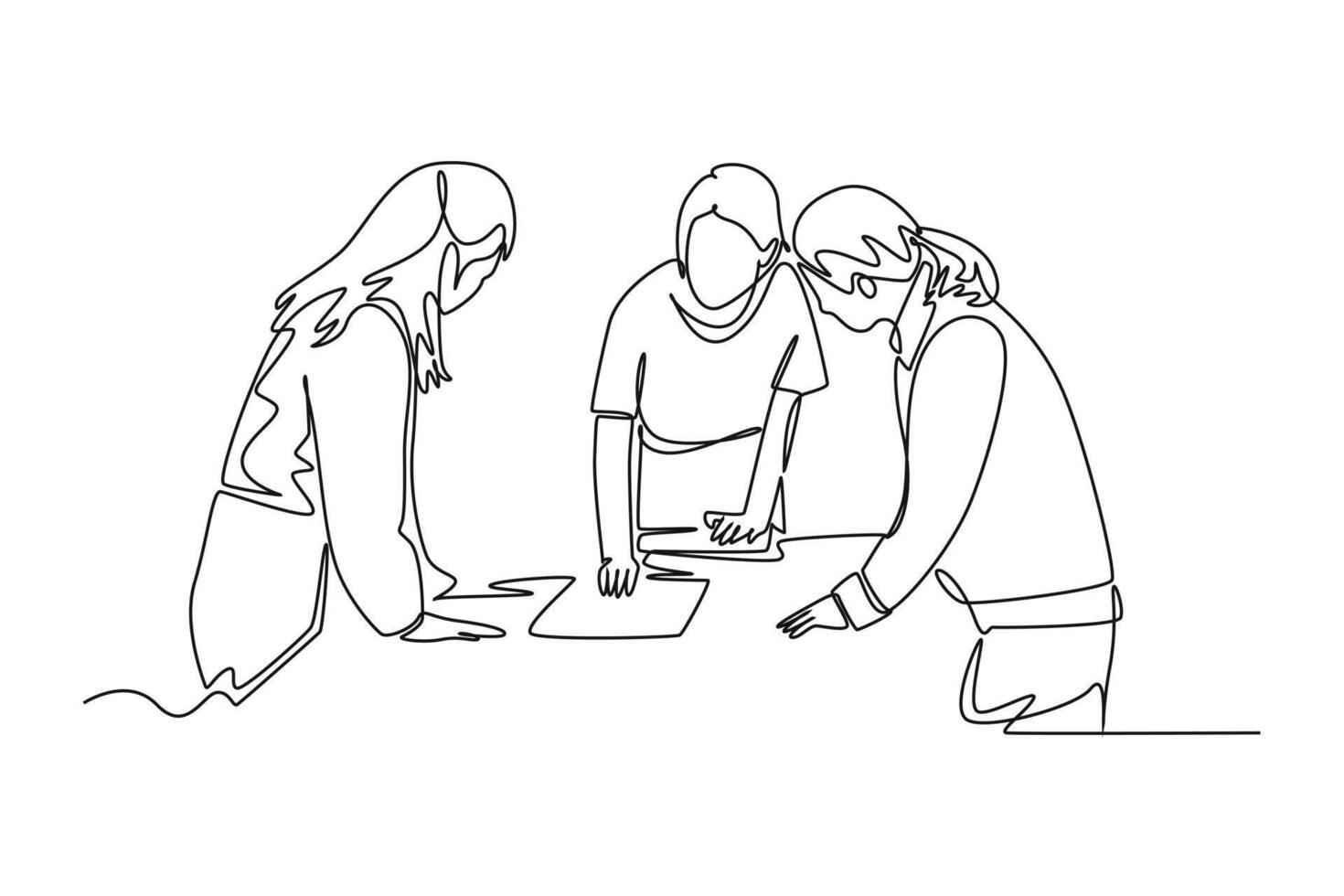 Skill and Training concept. Single line draw design graphic illustration. vector