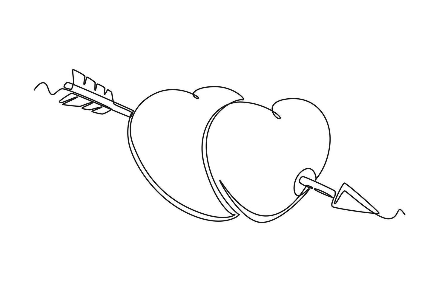 All about love concept. Single line draw design graphic illustration. vector