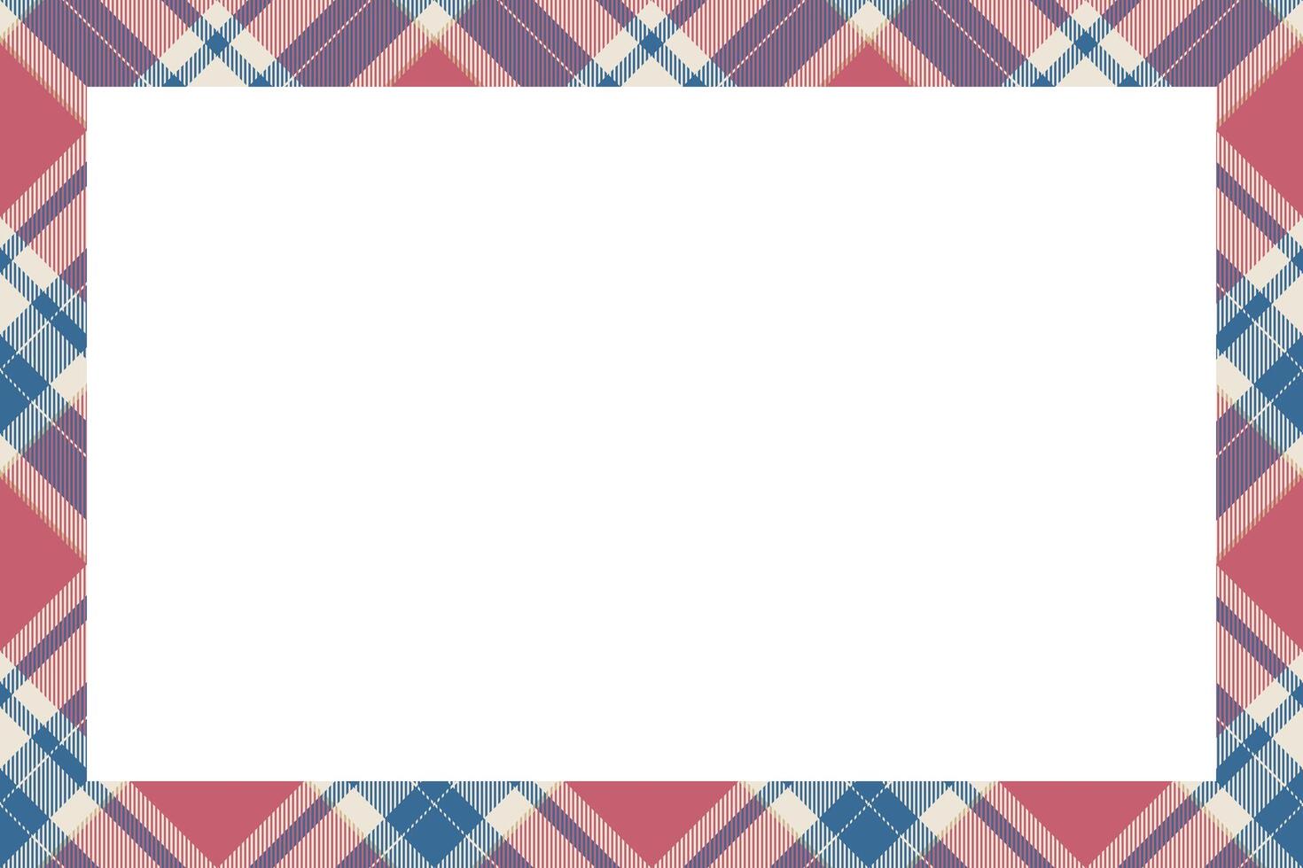 Vintage frame . Scottish border pattern retro style. Tartan plaid ornament. vector