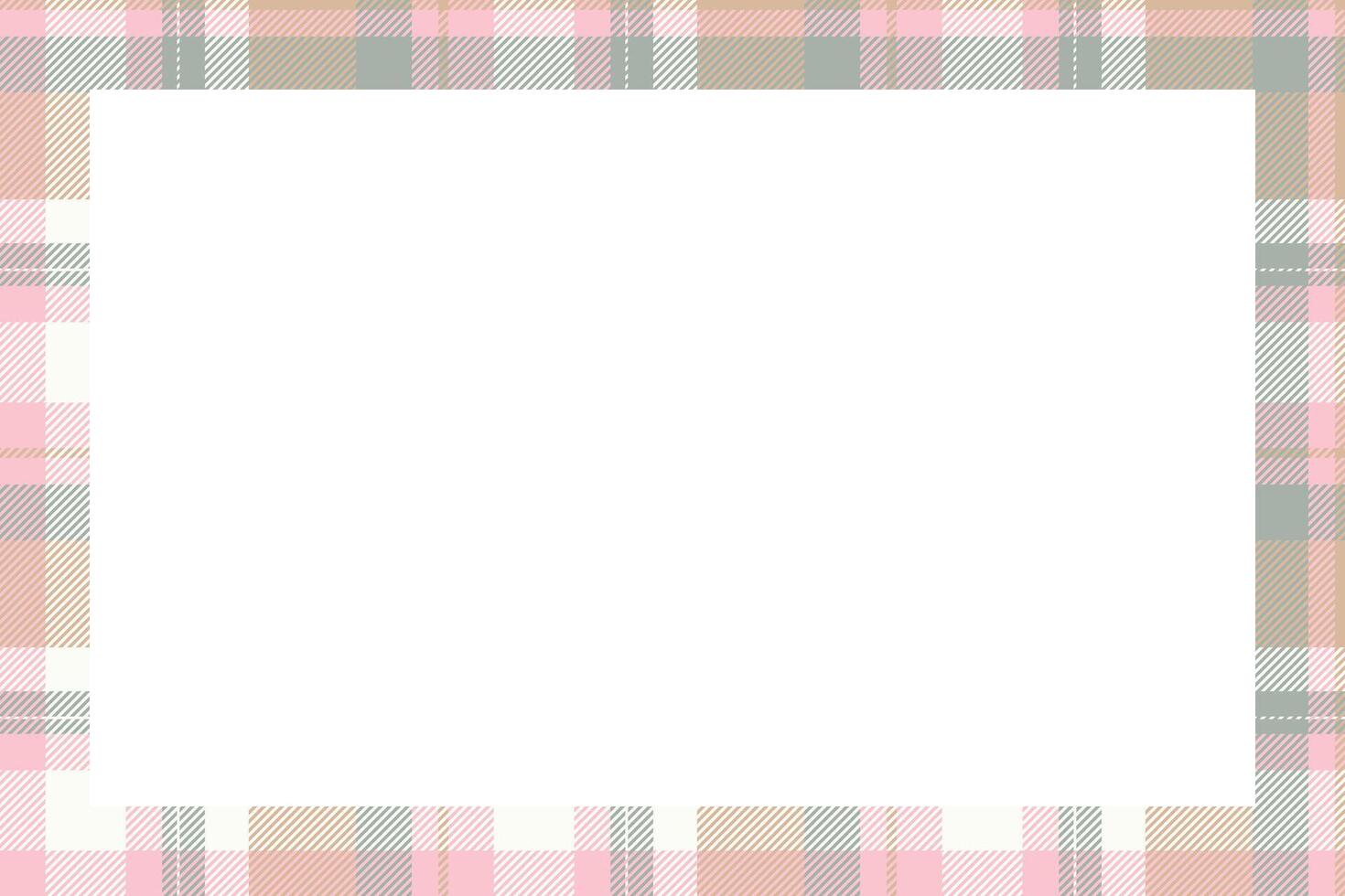 Vintage frame . Scottish border pattern retro style. Tartan plaid ornament. vector