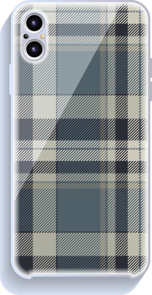 Smartphone cover design mockup. Template geometric pattern for mobile phone back part. Flat design. vector