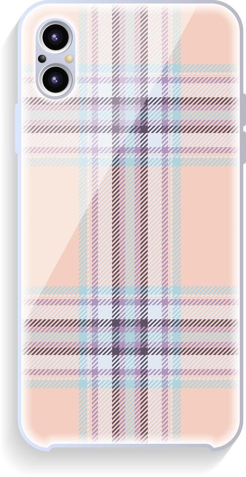Smartphone cover design mockup. Template geometric pattern for mobile phone back part. Flat design. vector