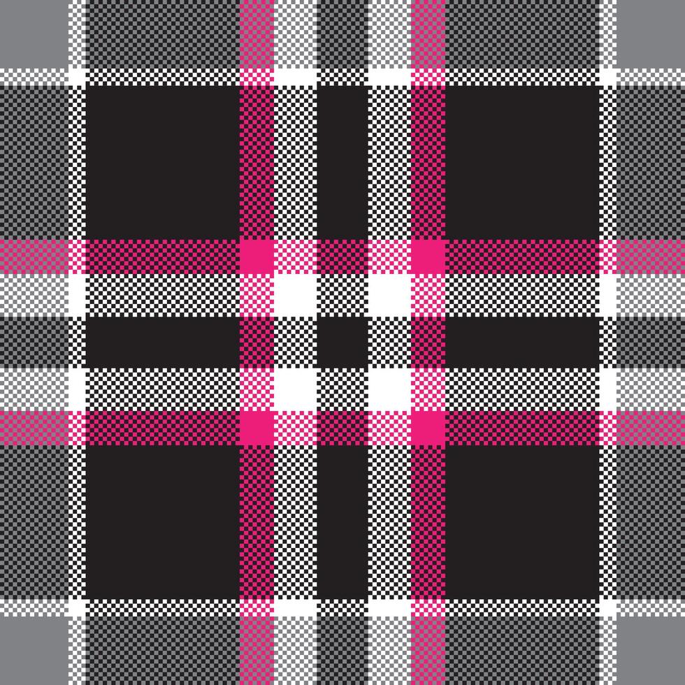 Pixel background design. Modern seamless pattern plaid. Square texture fabric. Tartan scottish textile. Beauty color madras ornament. vector