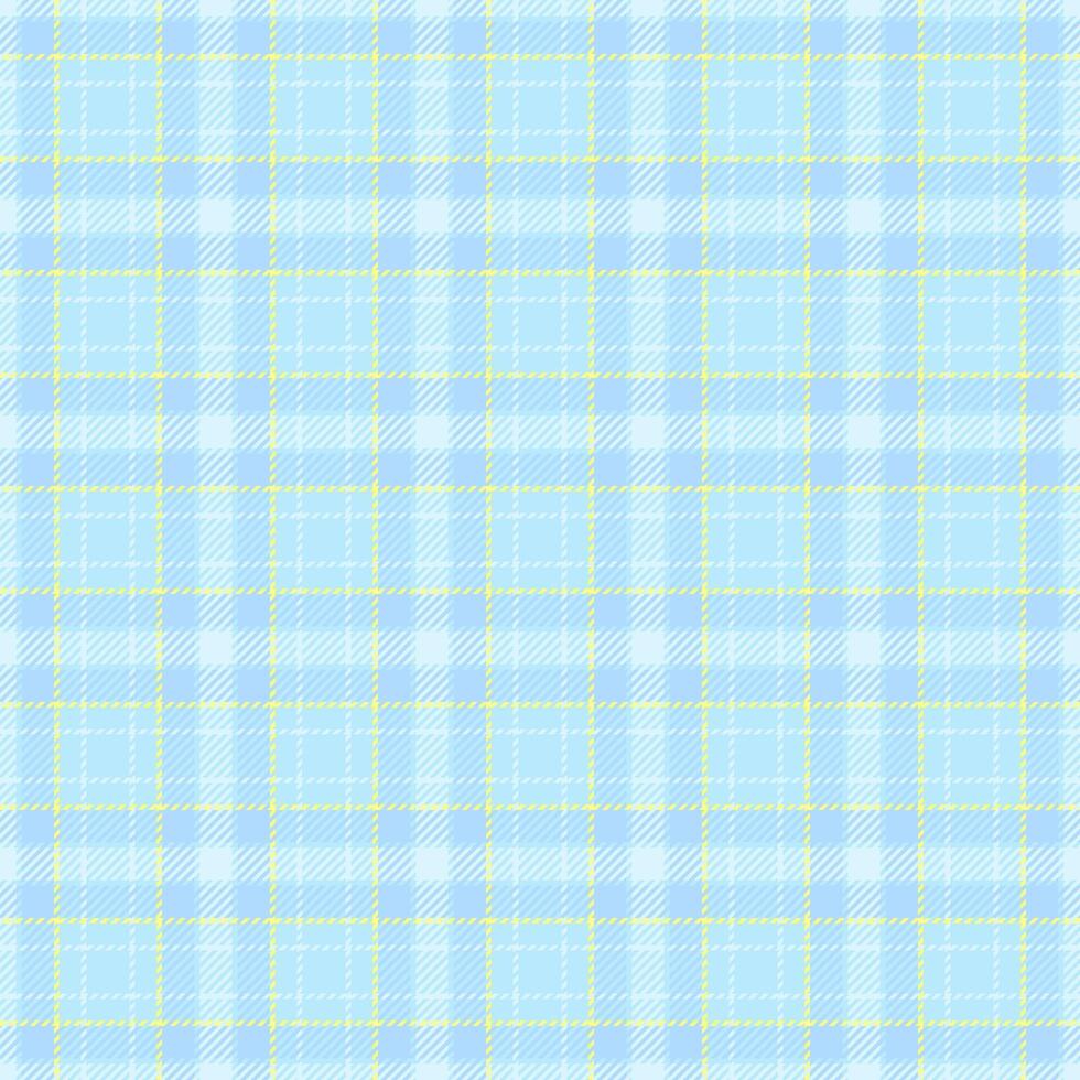 Checking pattern tartan, sensual texture plaid fabric. Faded check textile seamless background in light and cyan colors. vector