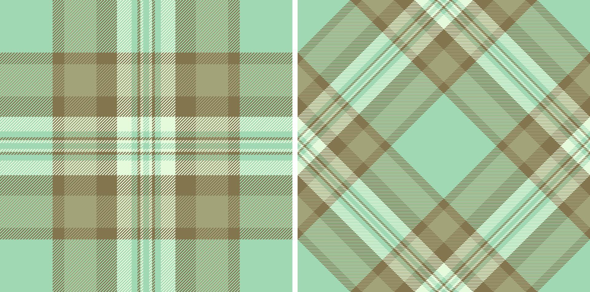 Tartan check seamless of pattern fabric background with a texture textile plaid. Set in earth colors for cozy throws living room decor. vector