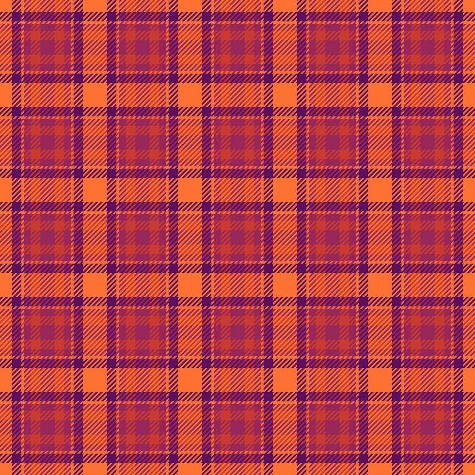 Display background textile pattern, 30s check plaid. Free seamless tartan texture fabric in orange and pink colors. vector