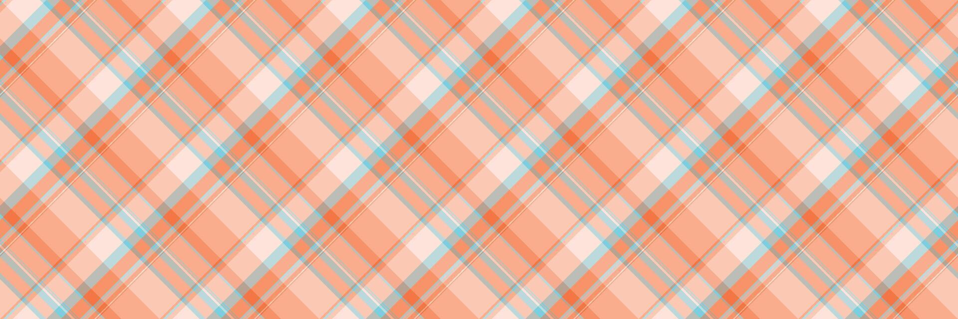 Grungy seamless texture , contemporary background fabric plaid. Luxury textile tartan pattern check in orange and light colors. vector