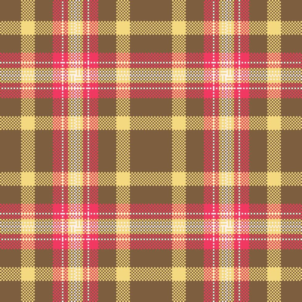 Gift card plaid tartan, handkerchief texture pattern check. Shop seamless background textile fabric in orange and yellow colors. vector