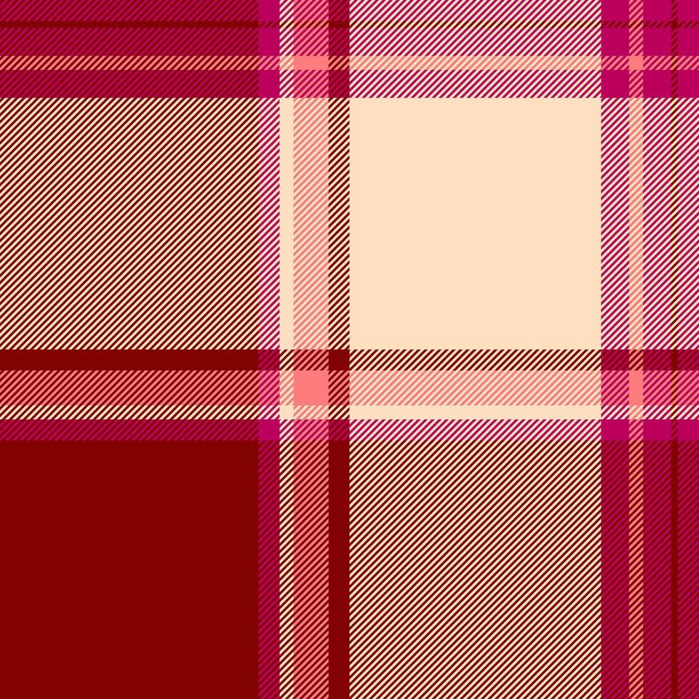Sample fabric tartan plaid, vertical seamless pattern. Delicate texture background check textile in maroon and bisque colors. vector