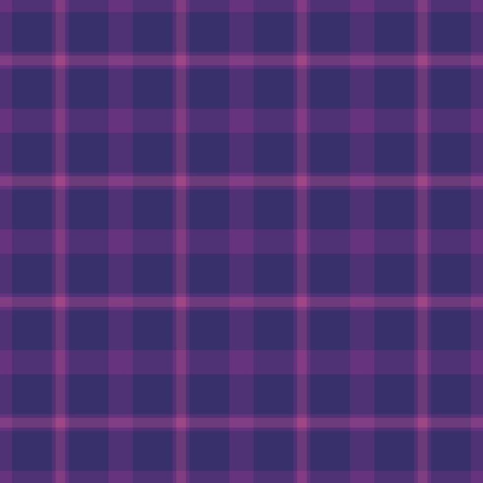 Glamor check tartan fabric, fade background seamless plaid. Tidy textile texture pattern in violet and indigo colors. vector