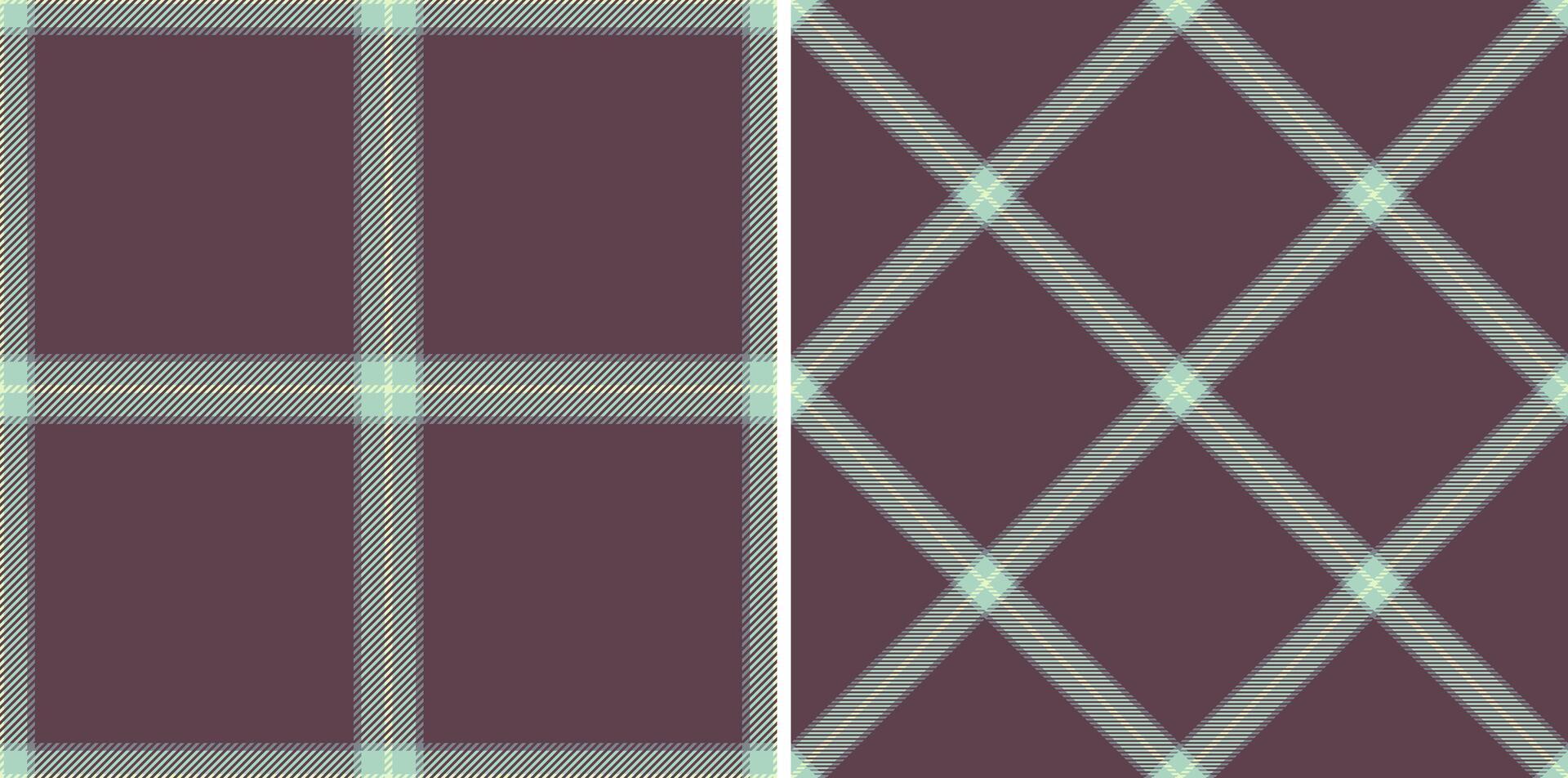 Pattern tartan of plaid seamless check with a texture fabric textile background. Set in earth colors. Tweed in modern fashion. vector