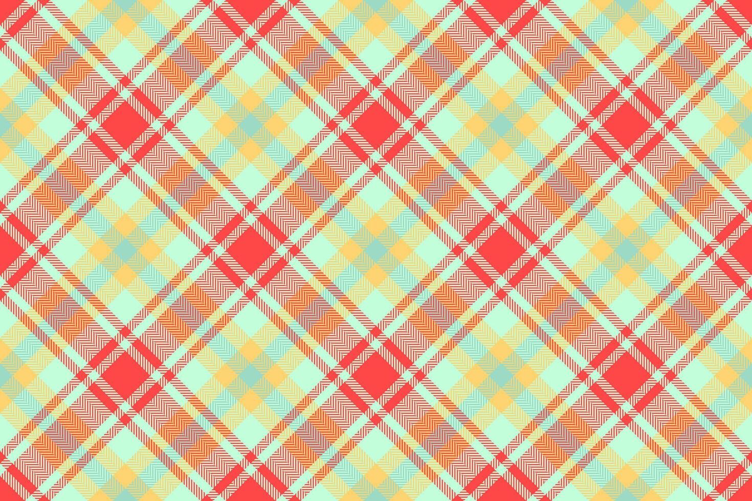 Paper fabric plaid seamless, style tartan textile. Collage pattern check background texture in light and red colors. vector