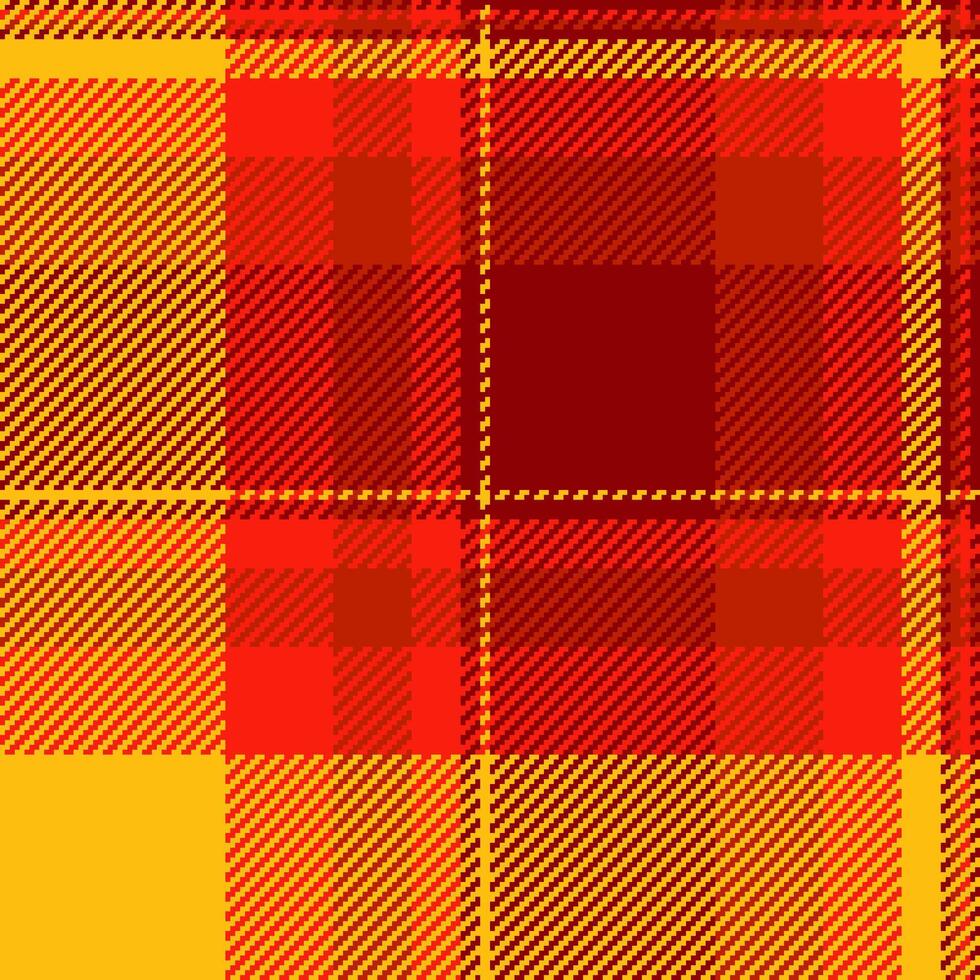 Package tartan pattern textile, mesh plaid seamless fabric. Mexican check background texture in bright and dark red colors. vector
