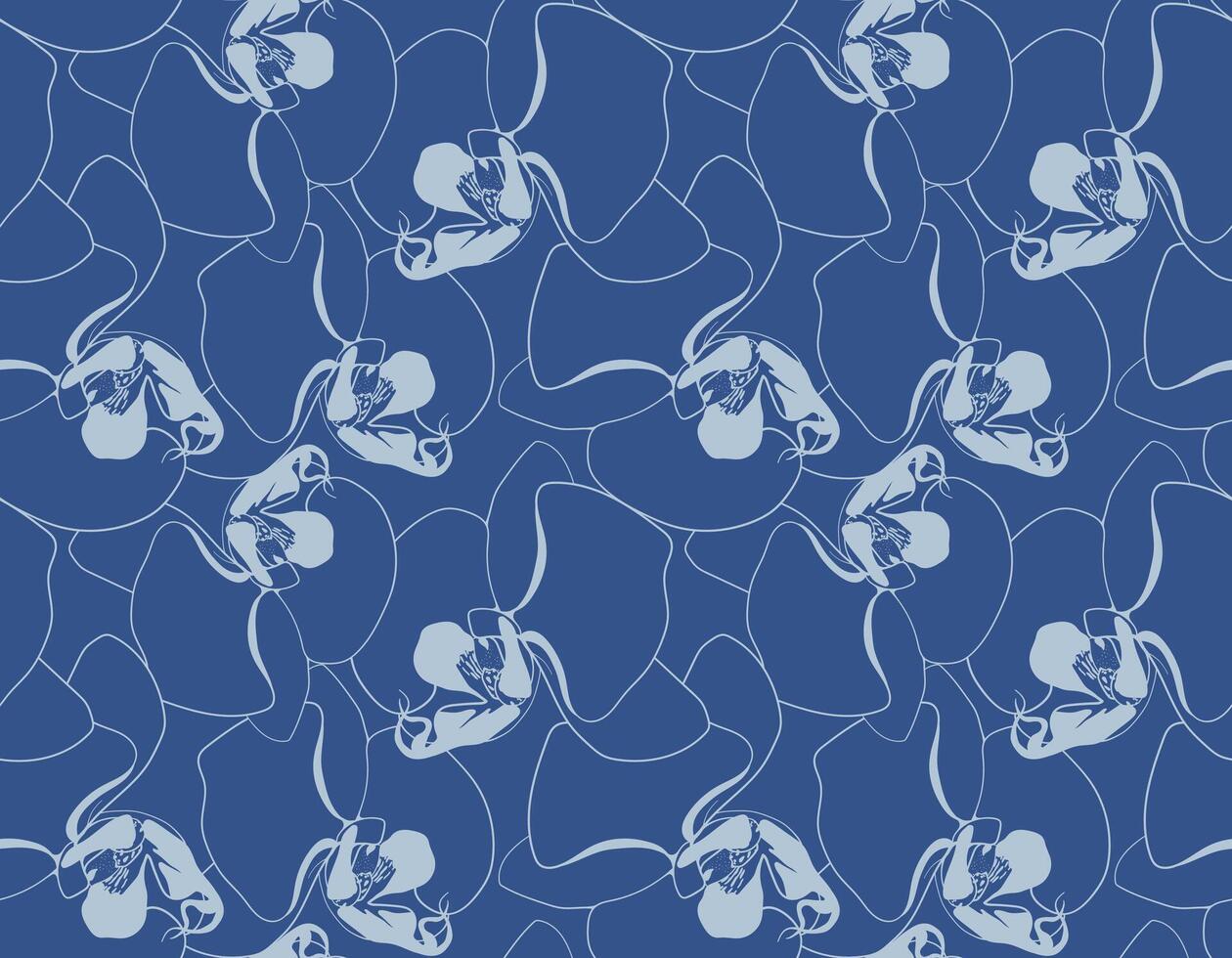 Floral pattern seamless background. Foliage and flower wallpaper design of nature. vector