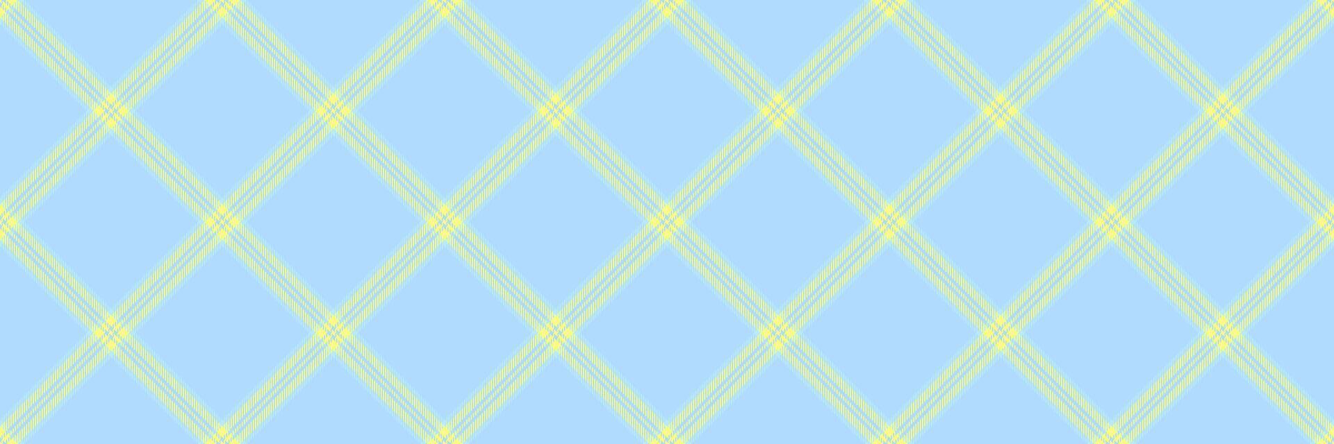 Self fabric seamless background, lovely tartan plaid texture. Indian pattern check textile in cyan and yellow colors. vector
