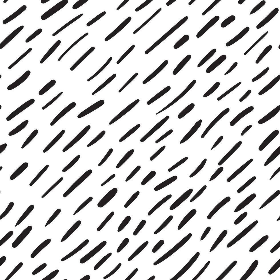 Brush strokes, abstract seamless pattern black and white color. background. vector