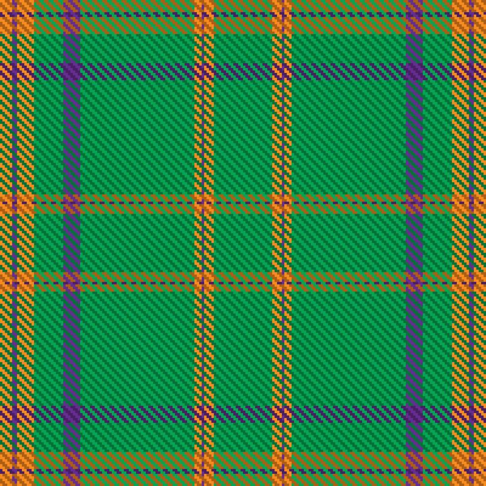 Tartan plaid pattern in green. Print fabric texture seamless. Check background. vector