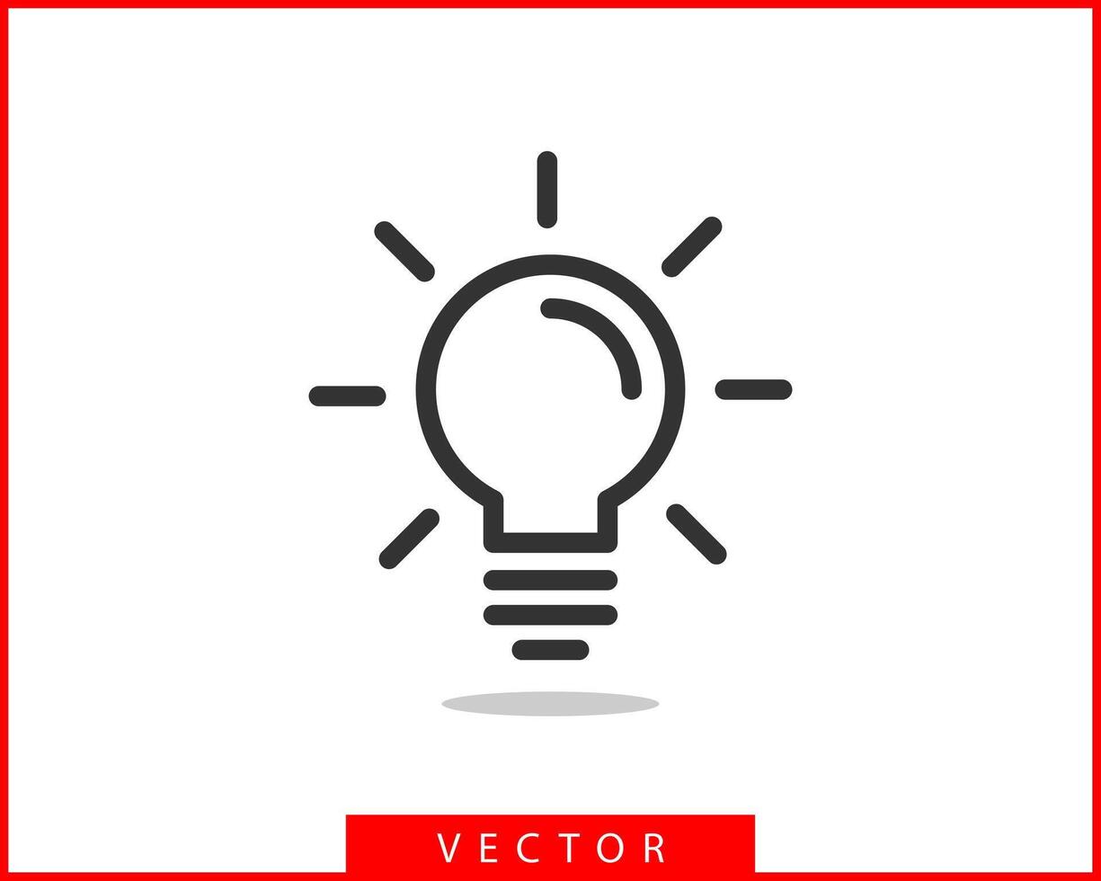 Light bulb icon . Llightbulb idea logo concept. Lamp electricity icons web design element. Led lights isolated silhouette. vector