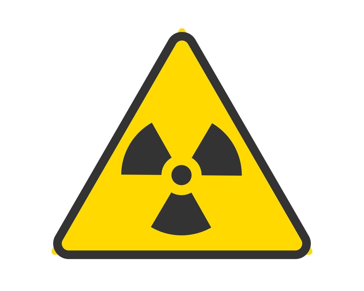 Radiation icon . Warning radioactive sign danger symbol. vector