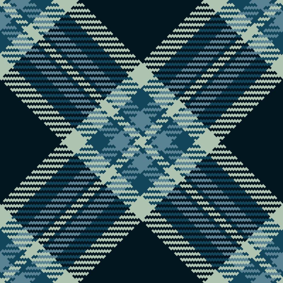 Collection textile tartan background, cool check plaid texture. Fluffy pattern seamless fabric in cyan and black colors. vector