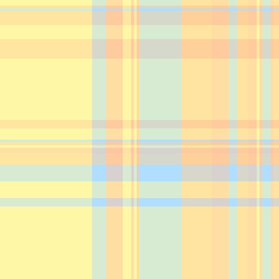 Strip pattern tartan background, cowboy plaid textile seamless. Panjabi texture check fabric in amber and light colors. vector