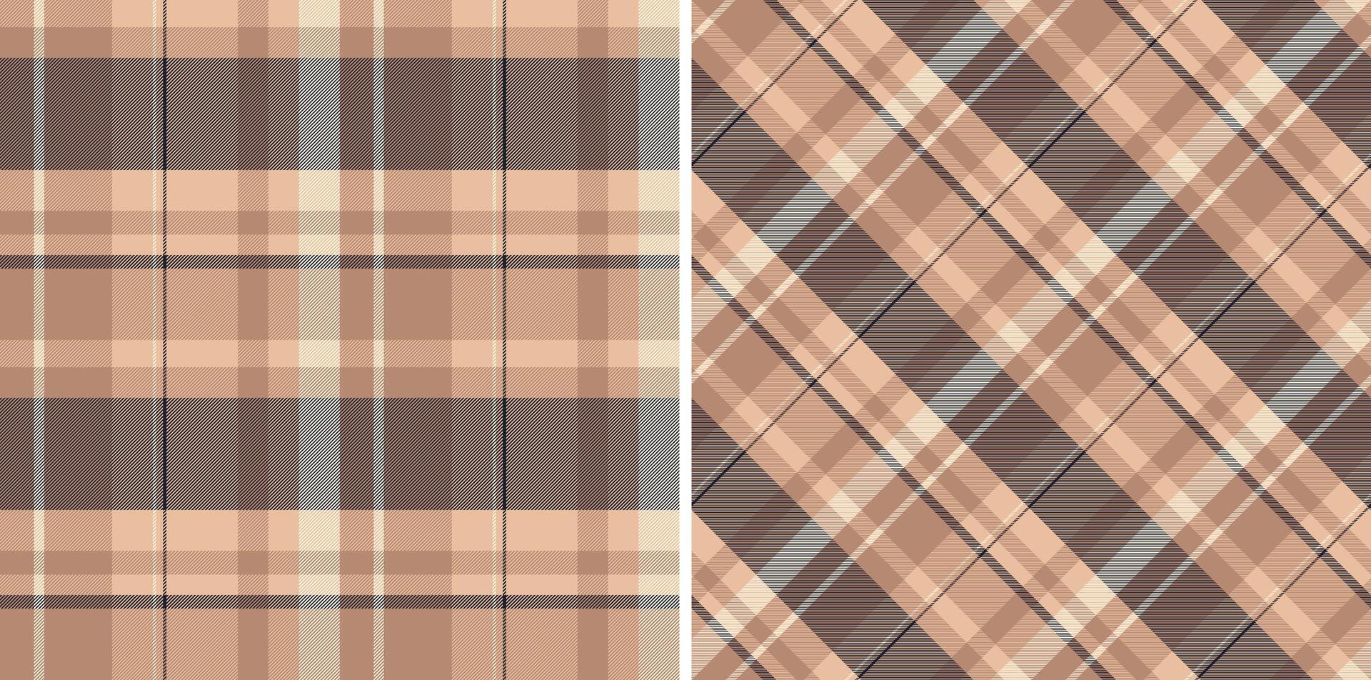 Textile texture pattern of fabric check background with a plaid tartan seamless. Set in wedding colors for geometric design patterns. vector
