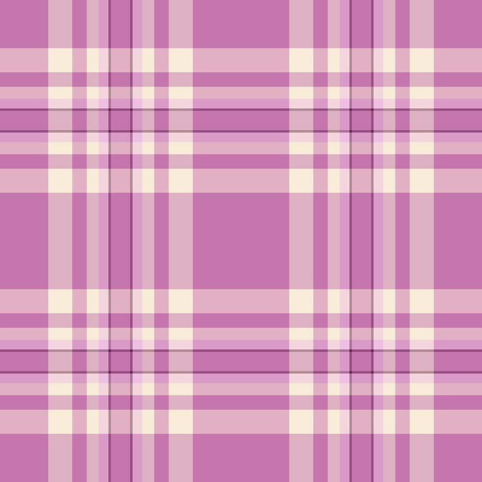 Printout textile plaid , plank tartan fabric seamless. Infant pattern texture background check in light and pink colors. vector