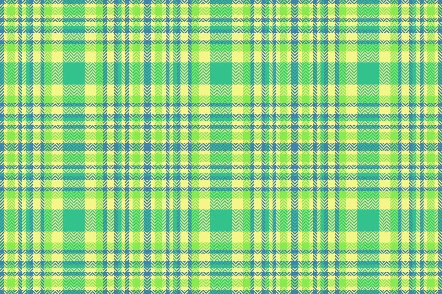 Nice textile fabric background, lady pattern tartan. Mixed texture plaid seamless check in lime and cyan colors. vector