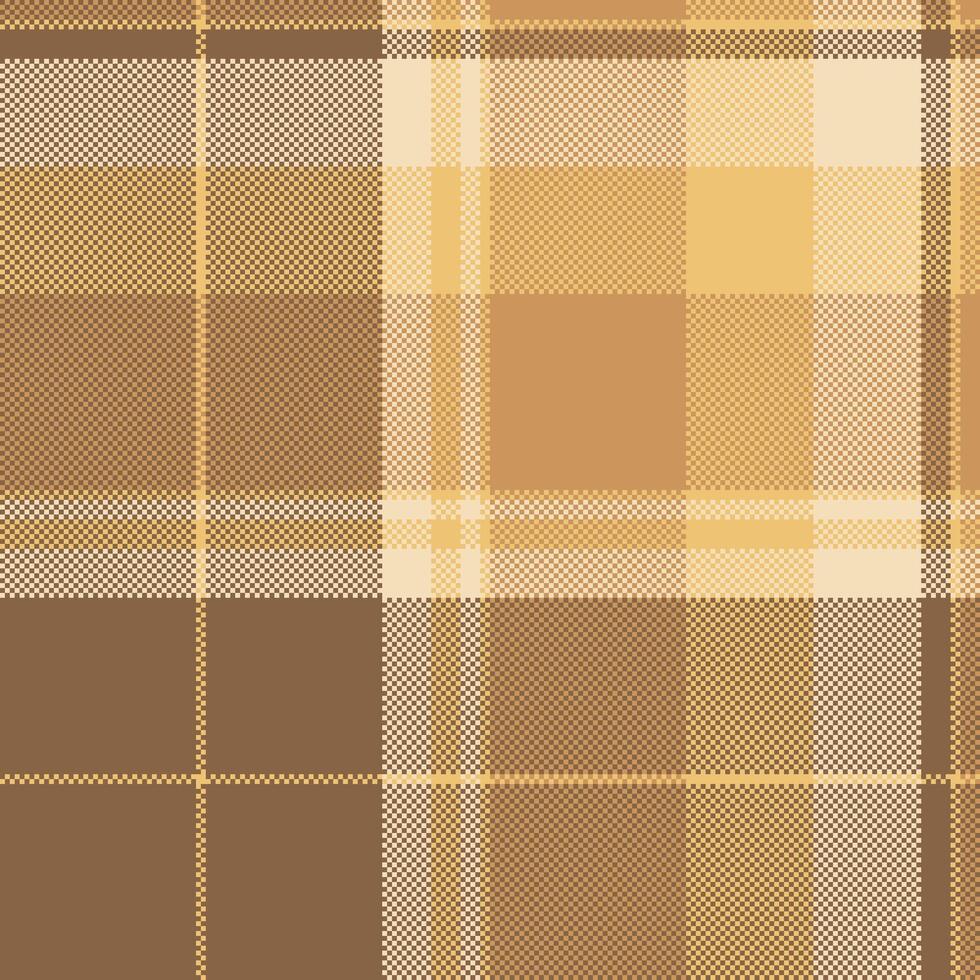 Idyllic tartan texture background, season check pattern fabric. Good plaid textile seamless in orange and amber colors. vector