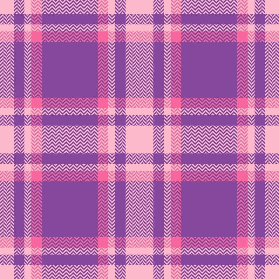 Plaid seamless pattern in pink. Check fabric texture. textile print. vector