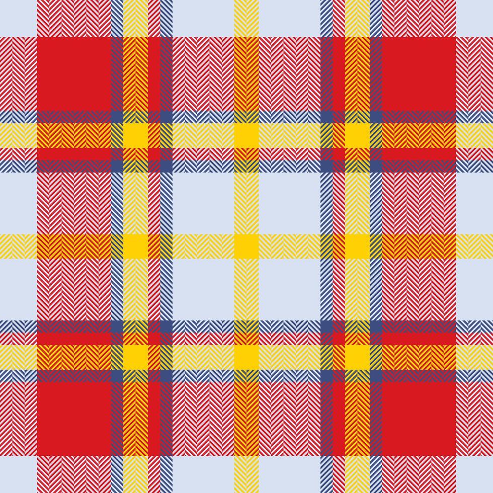 Plaid check pattern. Seamless fabric texture. Tartan textile print. vector