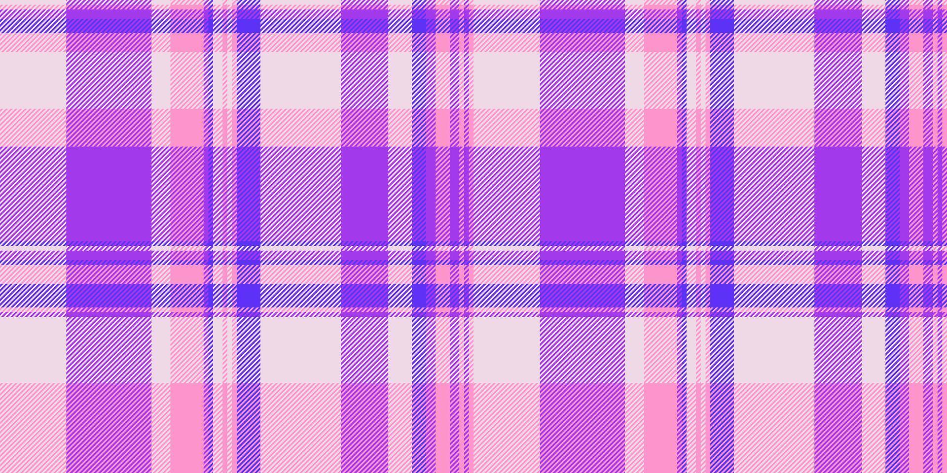 Harmony texture textile seamless, minimalist fabric check . Quiet background pattern tartan plaid in light and violet colors. vector