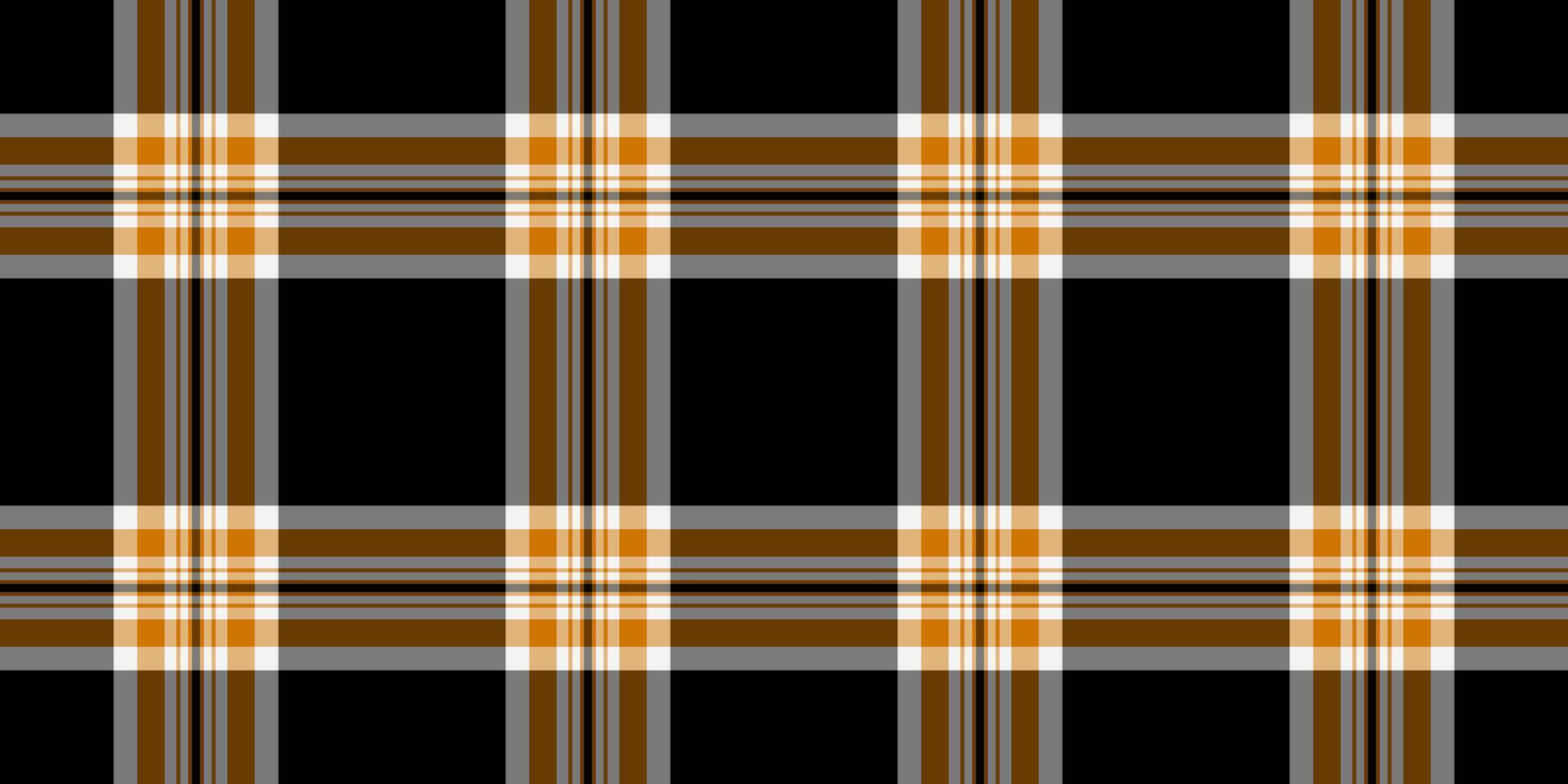 Hobby pattern texture textile, stitched check fabric background. Duvet cover plaid tartan seamless in orange and gray colors. vector