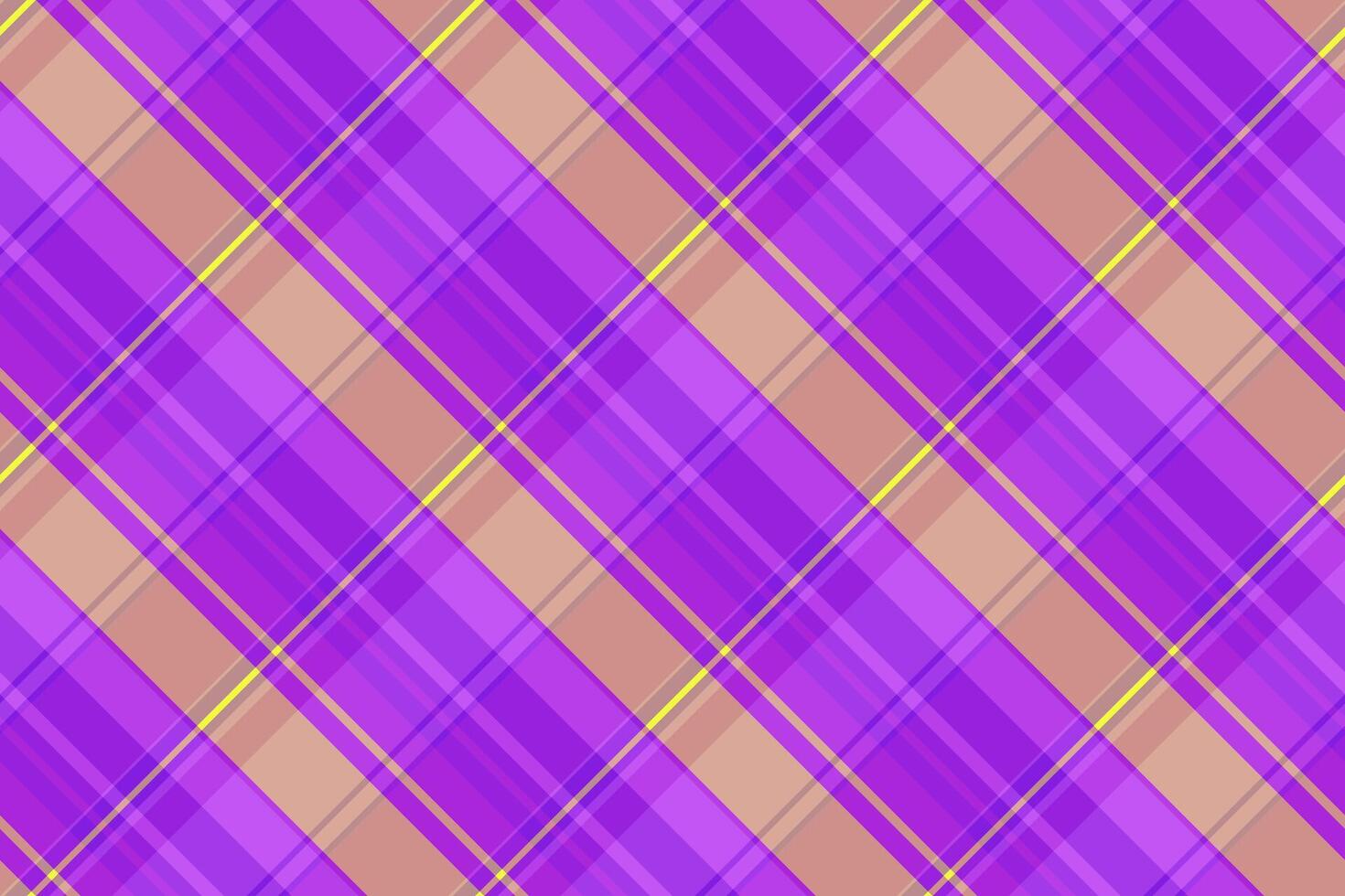 Workshop plaid textile seamless, flooring background pattern fabric. Hunter check texture tartan in violet and purple colors. vector