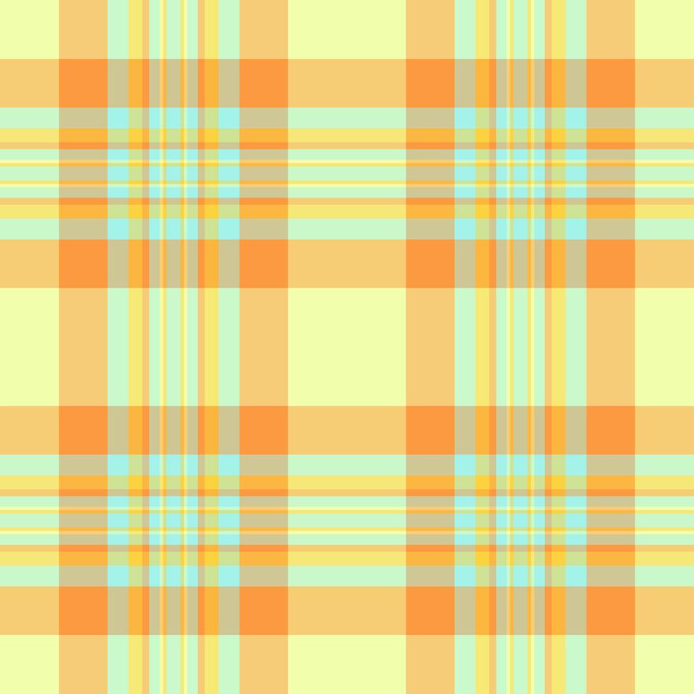 Scratch textile texture seamless, everyday check background. Day fabric tartan plaid pattern in light and amber colors. vector