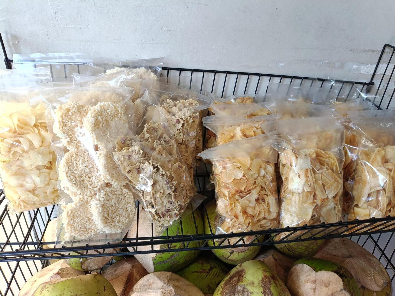 view of snacks on the shelf photo