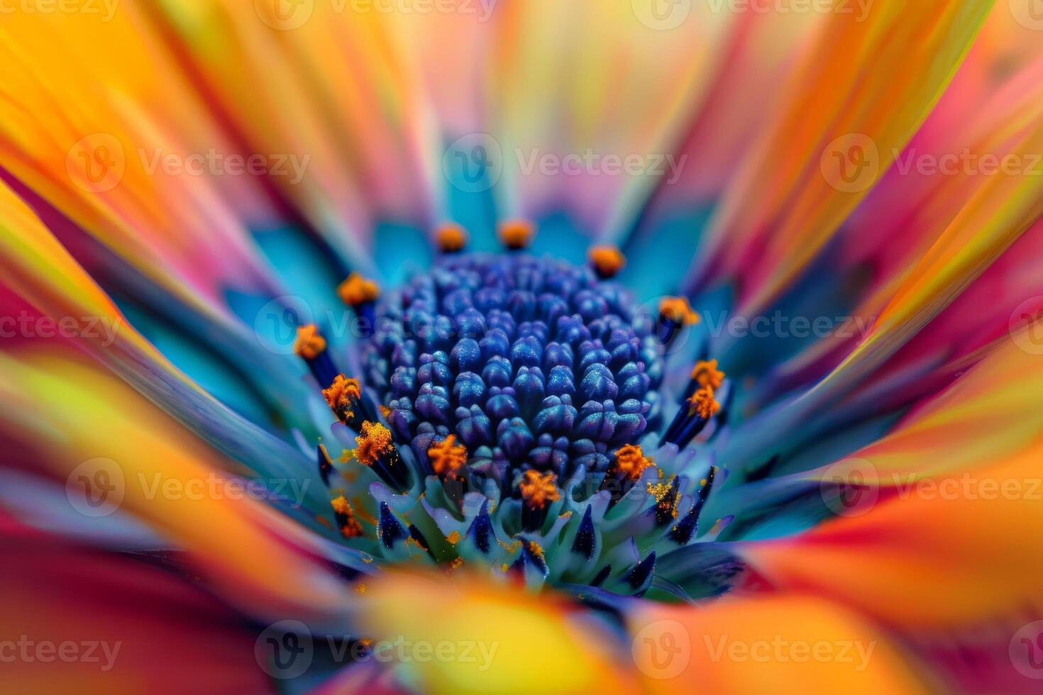 A stunning flower with detailed petals and bright colors in a closeup shot, showcasing its beauty and intricacy photo