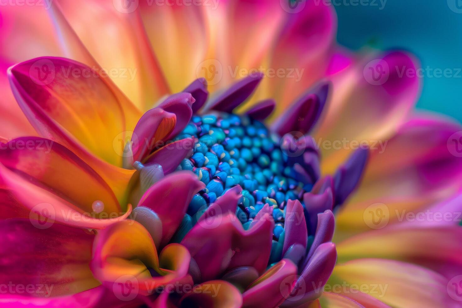 A stunning flower with detailed petals and bright colors in a closeup shot, showcasing its beauty and intricacy photo