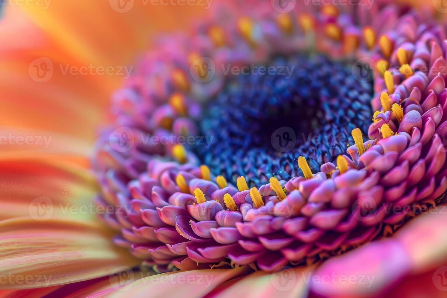 A stunning flower with detailed petals and bright colors in a closeup shot, showcasing its beauty and intricacy photo