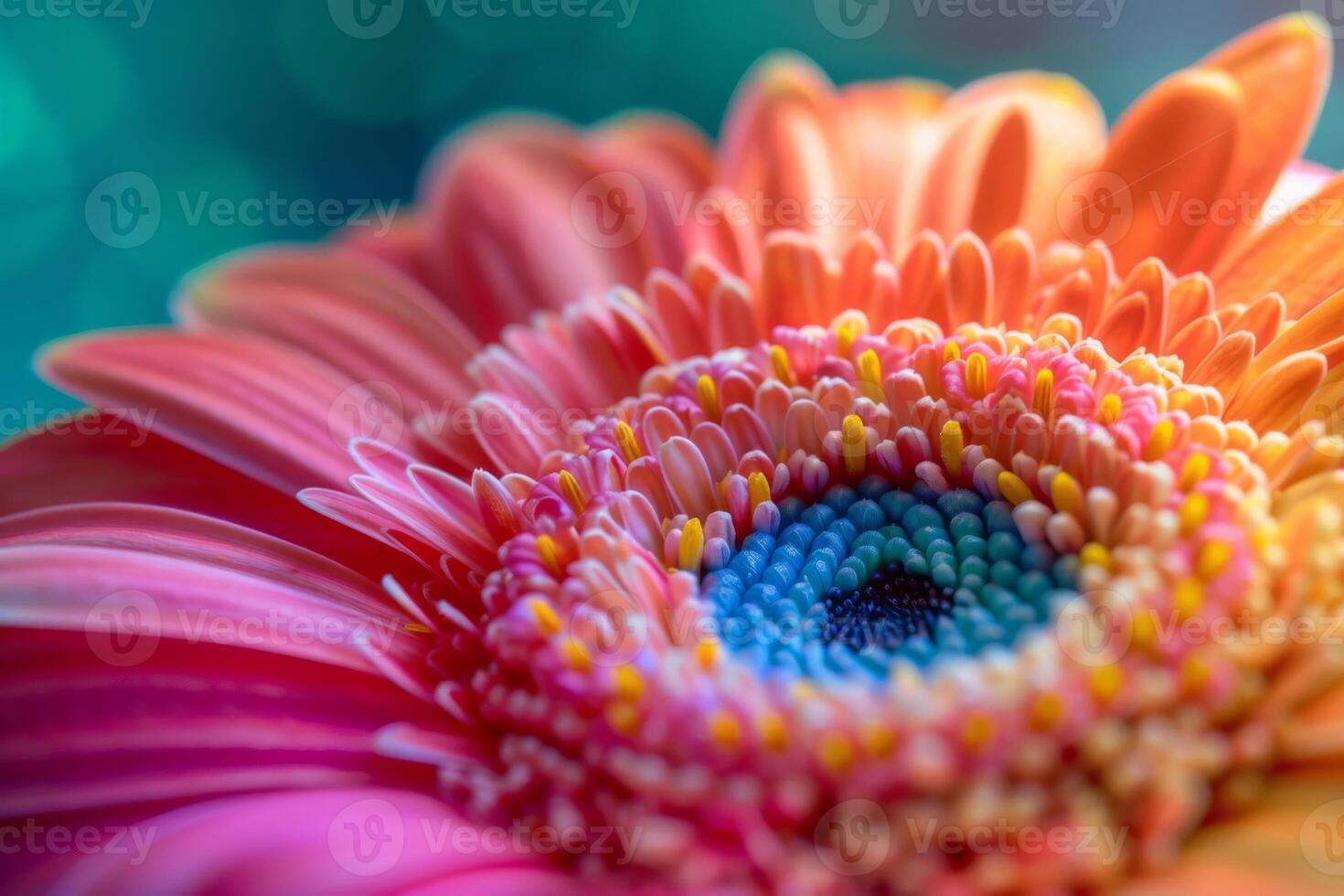 A stunning flower with detailed petals and bright colors in a closeup shot, showcasing its beauty and intricacy photo